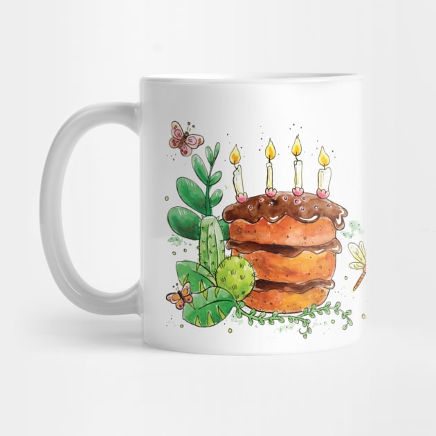 Cake and Cactus by Vicky Kuhn Illustration